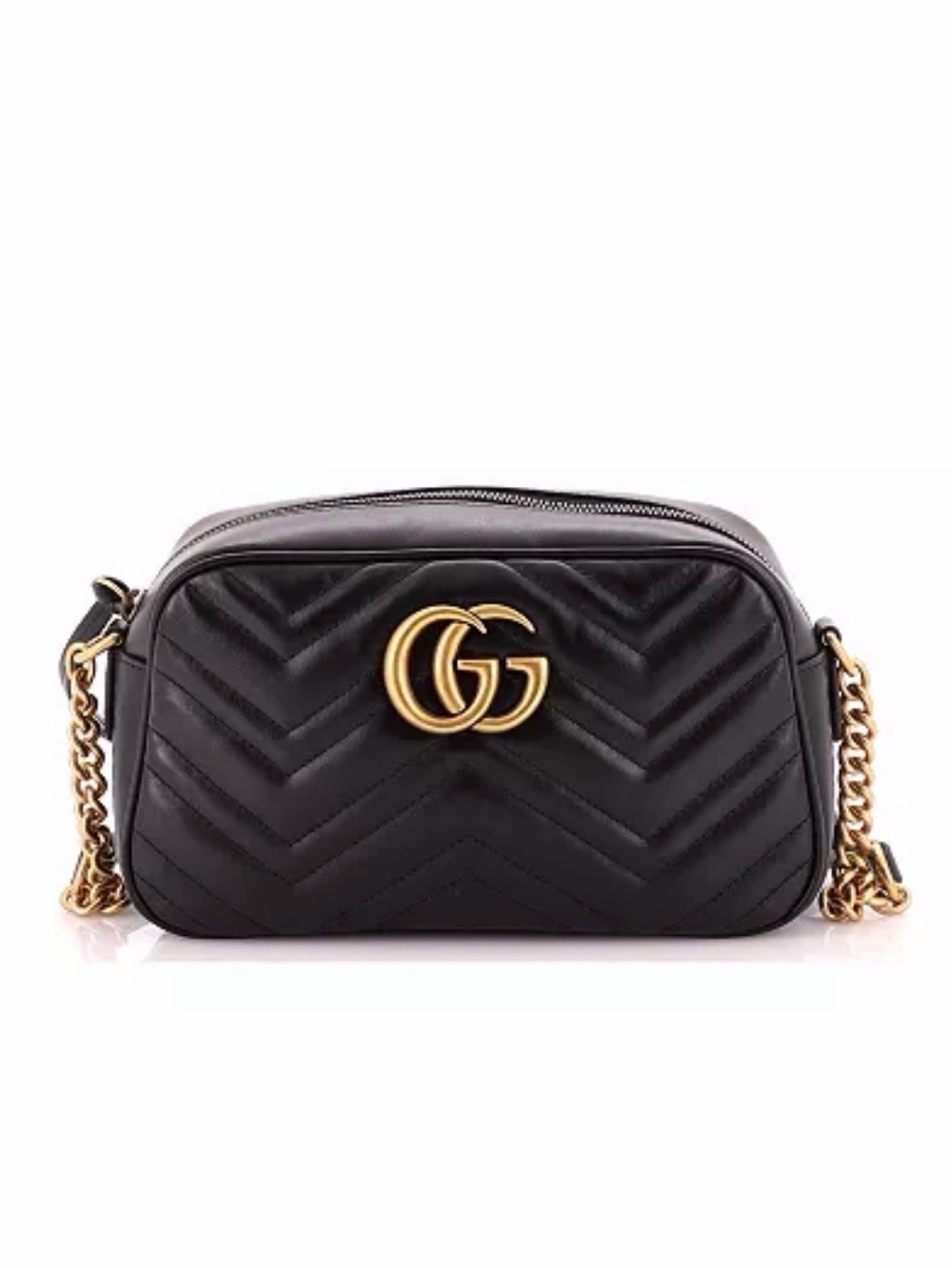 Gucci GG Marmont Matelassé Mini Camera Bag – Black